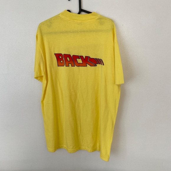 Vintage 1985 Back To The Future T-Shirt Mens Large Single Stitch USA 80s Tee - Picture 3 of 9
